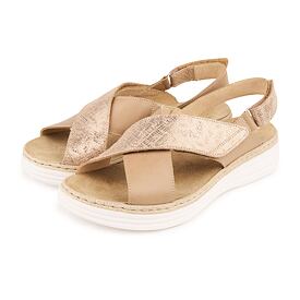 Ledersandalen für Damen Danka gold