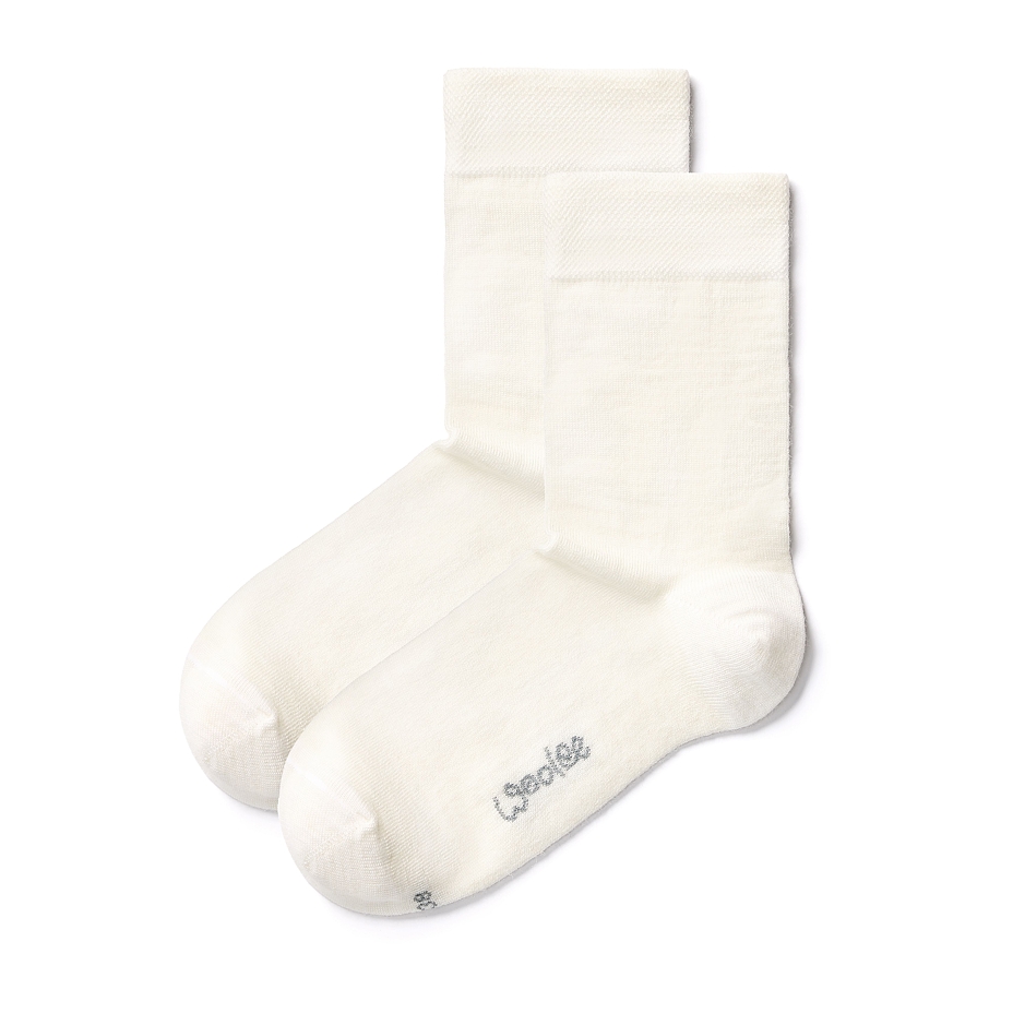 2 Paar Sommersocken Merino weiß