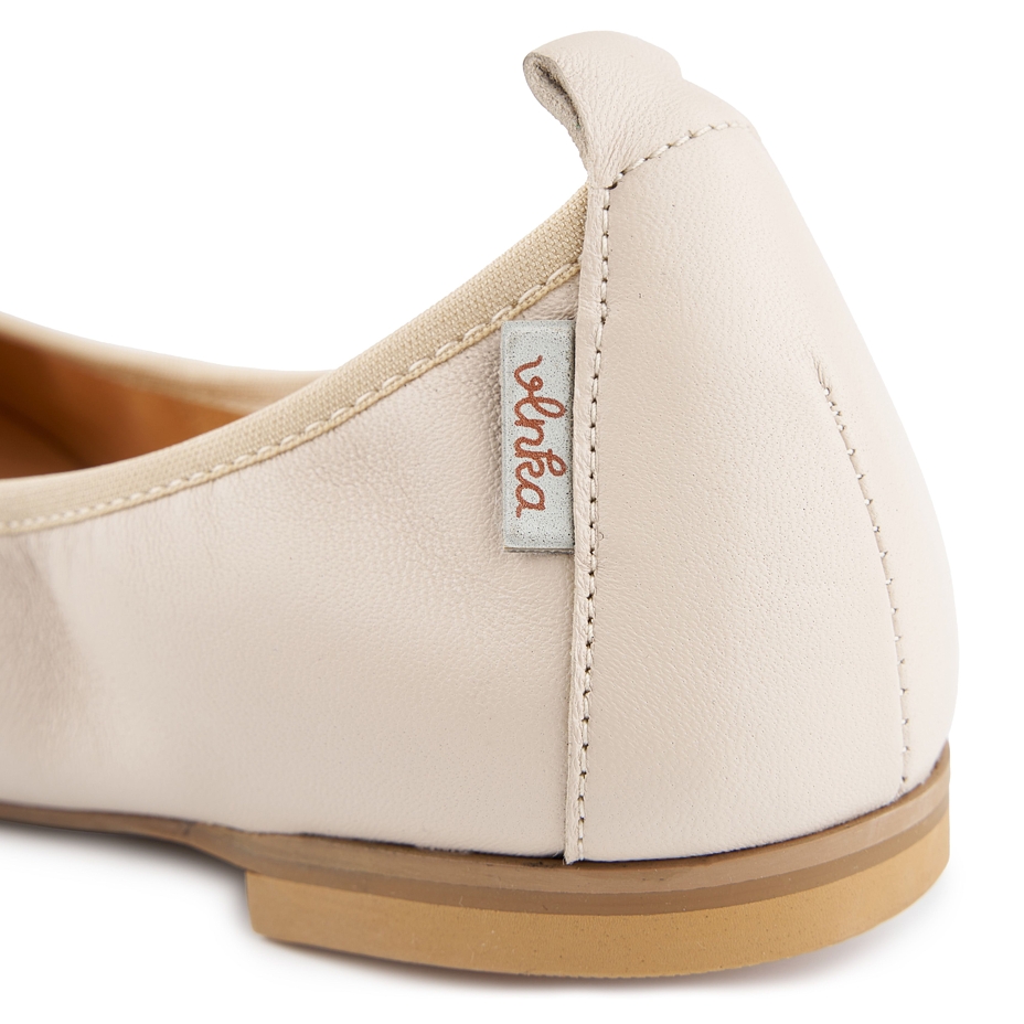 Gesundheitliche Lederballerinas für Damen Vanda cremefarben