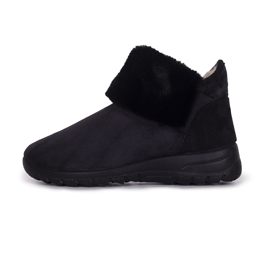 Damen-Stiefeletten mit Schafwolle Bara, Schwarz