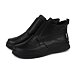 Damenschuhe aus Leder mit Wollfilz Mia schwarz